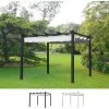 ELIOS PARASOLS Gazebo Carré 3x3 Mètres De Jardin En Aluminium Bar Restaurant Hôtel Firenze | Noir -Pergola Soldes 29148829 1