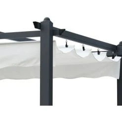 ELIOS PARASOLS Gazebo Carré 3x3 Mètres De Jardin En Aluminium Bar Restaurant Hôtel Firenze | Noir -Pergola Soldes 29148829 3