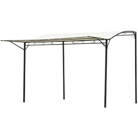 Outsunny Pergola Tonnelle De Jardin Avec Auvent Réglable Métal époxy Polyester Haute Densité Crème - Crème 3 Outsunny Pergola Tonnelle De Jardin Avec Auvent Réglable Métal époxy Polyester Haute Densité Crème - Crème