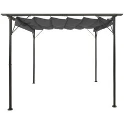 VidaXL Pergola Avec Toit Rétractable Anthracite 3x3 M Acier 180 G/m² - Anthracite 8 VidaXL Pergola Avec Toit Rétractable Anthracite 3x3 M Acier 180 G/m² - Anthracite -Pergola Soldes 29226644 2