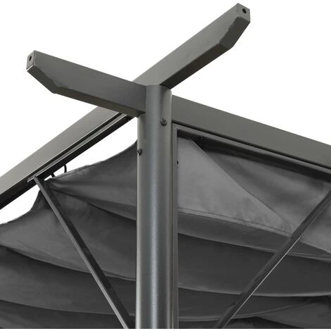 VidaXL Pergola Avec Toit Rétractable Anthracite 3x3 M Acier 180 G/m² - Anthracite 5 VidaXL Pergola Avec Toit Rétractable Anthracite 3x3 M Acier 180 G/m² - Anthracite – Image 3