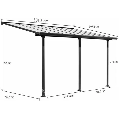 Habrita Toit Terrasse Alu Gris - S.h.t. 15,38 M² - Rideau D'ombrage Extensible écru - Toile Polyester 130 Gr/m131 4 Habrita Toit Terrasse Alu Gris - S.h.t. 15,38 M² - Rideau D'ombrage Extensible écru - Toile Polyester 130 Gr/m131 – Image 2