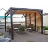 Habrita Auvent VENETO Bois Avec Ventelles Toit/mur - S.h.t. : 12,20 M2 - Dimensions 3,39 M X 3,60 M -Pergola Soldes 29340584 1