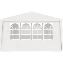 TRUE DEAL Tente De Réception Et Parois Latérales 4x6 M Blanc 90 G/m² -Pergola Soldes 29437858 3