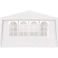 TRUE DEAL Tente De Réception Avec Parois Latérales 4x9 M Blanc 90 G/m² -Pergola Soldes 29437873 4