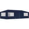 TRUE DEAL Tente De Réception Avec Parois Latérales 4x9 M Bleu 90 G/m² -Pergola Soldes 29437882 1