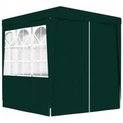 TRUE DEAL Tente De Réception Avec Parois Latérales 2,5x2,5 M Vert 90 G/m² -Pergola Soldes 29437909 4