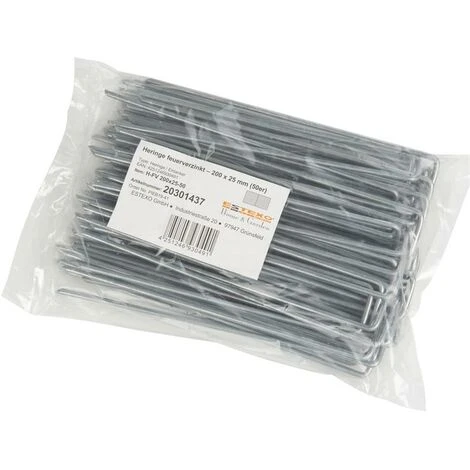 ESTEXO Ancrages Au Sol 100 Pièces Piquets De Tente 200x25mm Galvanisés à Chaud 4 ESTEXO Ancrages Au Sol 100 Pièces Piquets De Tente 200x25mm Galvanisés à Chaud – Image 2