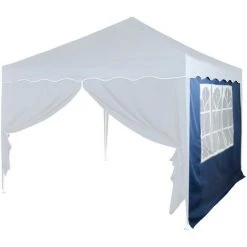 INSTENT® Panneau Latéral BASIC Avec 3 Fenêtres, Sans Fermeture à Glissière, Coloris Au Choix - Couleur : Bleu - Bleu -Pergola Soldes 29547672 3