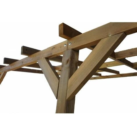 PALRAM Toit Couv'Terrasse® En Bois 3x3 M - Avec Toit Polycarbonate 4 PALRAM Toit Couv'Terrasse® En Bois 3x3 M - Avec Toit Polycarbonate – Image 2