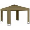 ASUPERMALL Belvedere Avec Double Toit 3x3x2,7 M Taupe 180 G/m² 2 ASUPERMALL Belvedere Avec Double Toit 3x3x2,7 M Taupe 180 G/m² -Pergola Soldes 29986682 1