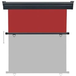 ASUPERMALL Auvent Lateral De Balcon 170x250 Cm Rouge -Pergola Soldes 29988895 5