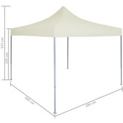 ASUPERMALL Tente De Reception Pliable Professionnelle 2x2 M Acier Creme 8 ASUPERMALL Tente De Reception Pliable Professionnelle 2x2 M Acier Creme -Pergola Soldes 29988956 2