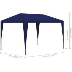 TRUE DEAL Tonnelle De Jardin Tente De Réception Chapiteau Bleu 3x3m -Pergola Soldes 30021025 4