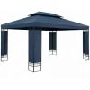 CASARIA Tonnelle De Jardin Elda 3x4 M Tente De Réception Avec Toile Hydrofuge Pavillon Pergola 2,60 M Mobilier Extérieur Bleu