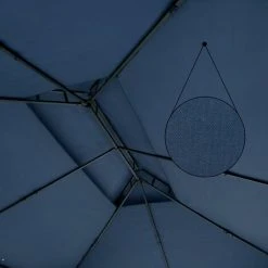 CASARIA Tonnelle De Jardin Elda 3x4 M Tente De Réception Avec Toile Hydrofuge Pavillon Pergola 2,60 M Mobilier Extérieur Bleu -Pergola Soldes 30135240 3