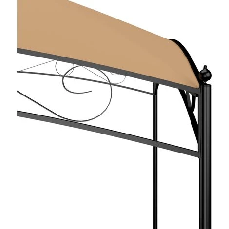 VidaXL Belvédère 3x4x2,65 M Taupe 180 G/m² - Taupe 6 VidaXL Belvédère 3x4x2,65 M Taupe 180 G/m² - Taupe – Image 4