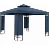 CASARIA Tonnelle De Jardin Lorca 3x3 M Tente De Réception Avec Toile Hydrofuge Pavillon Pergola 2,60 M Mobilier Extérieur Bleu