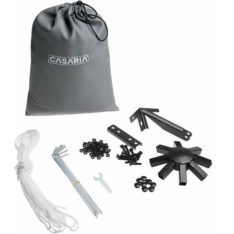 CASARIA Tonnelle De Jardin Lorca 3x3 M Tente De Réception Avec Toile Hydrofuge Pavillon Pergola 2,60 M Mobilier Extérieur Bleu 7 CASARIA Tonnelle De Jardin Lorca 3x3 M Tente De Réception Avec Toile Hydrofuge Pavillon Pergola 2,60 M Mobilier Extérieur Bleu – Image 5