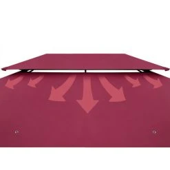 CASARIA Tonnelle De Jardin Topas 3x4 M Tente De Réception Avec Toile Hydrofuge Pavillon Pergola Mobilier Extérieur Rouge -Pergola Soldes 30291366 4
