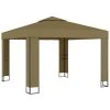 TRUE DEAL Belvédère Avec Double Toit 3x3x2,7 M Taupe 180 G/m² 2 TRUE DEAL Belvédère Avec Double Toit 3x3x2,7 M Taupe 180 G/m² -Pergola Soldes 30363316 1
