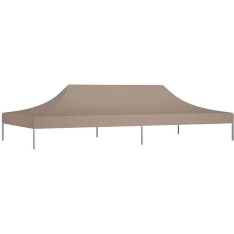 TRUE DEAL Toit De Tente De Réception 6x3 M Taupe 270 G/m² 4 TRUE DEAL Toit De Tente De Réception 6x3 M Taupe 270 G/m² – Image 2