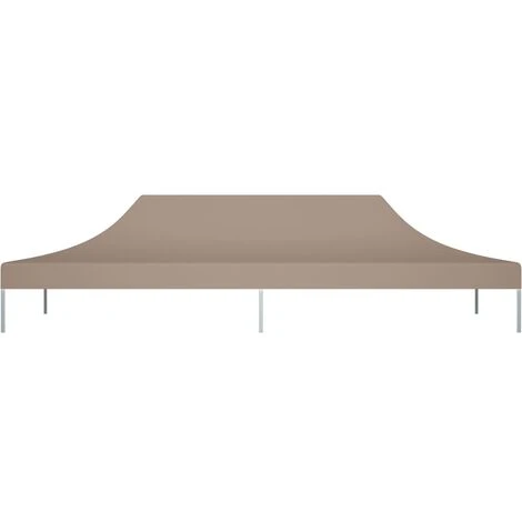 TRUE DEAL Toit De Tente De Réception 6x3 M Taupe 270 G/m² 5 TRUE DEAL Toit De Tente De Réception 6x3 M Taupe 270 G/m² – Image 3