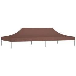 TRUE DEAL Toit De Tente De Réception 6x3 M Marron 270 G/m² 8 TRUE DEAL Toit De Tente De Réception 6x3 M Marron 270 G/m² -Pergola Soldes 30363889 2