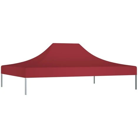 TRUE DEAL Toit De Tente De Réception 4x3 M Bordeaux 270 G/m² 4 TRUE DEAL Toit De Tente De Réception 4x3 M Bordeaux 270 G/m² – Image 2