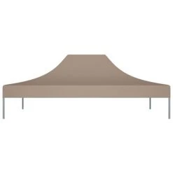 TRUE DEAL Toit De Tente De Réception 4,5x3 M Taupe 270 G/m² -Pergola Soldes 30363928 3