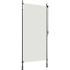 ASUPERMALL Store Roulant D'exterieur 100 X 270 Cm Creme