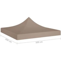 ASUPERMALL Toit De Tente De Reception 3x3 M Taupe 270 G/m² 11 ASUPERMALL Toit De Tente De Reception 3x3 M Taupe 270 G/m² -Pergola Soldes 30381493 5