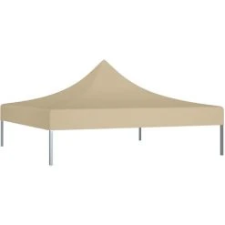 ASUPERMALL Toit De Tente De Reception 2x2 M Beige 270 G/m² -Pergola Soldes 30381516 4