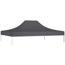 ASUPERMALL Toit De Tente De Reception 4x3 M Anthracite 270 G/m² -Pergola Soldes 30381531 5