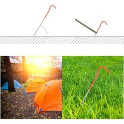 LIXADA 8Pcs150Mm Clous De Tente En Alliage De Titane Ultralegers -Pergola Soldes 30528812 3