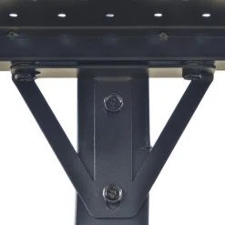 Outsunny Pavillon Jardin - Abri Barbecue - Steakhouse 2 étagères - Toit De Barbecue - Dim. 2,46L X 1,49l X 2,30H M - Alu. Métal Noir Toit Polycarbonate - Noir -Pergola Soldes 30632956 5