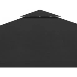 VidaXL Toile De Toit De Belvédère 2 Niveaux 310 G/m² 3x3 M Noir - Noir 10 VidaXL Toile De Toit De Belvédère 2 Niveaux 310 G/m² 3x3 M Noir - Noir -Pergola Soldes 30778407 4