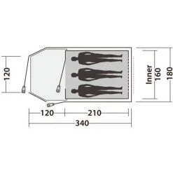 Easy Camp Tente Blazar 300 3 Places Rustique Vert - Vert -Pergola Soldes 30778652 3