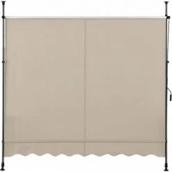 HELLOSHOP26 Brise-soleil Pare-soleil Métal Et Polyester Hauteur Variable Sable 400 X 120 X 200-300 Cm - Métal 8 HELLOSHOP26 Brise-soleil Pare-soleil Métal Et Polyester Hauteur Variable Sable 400 X 120 X 200-300 Cm - Métal -Pergola Soldes 30788969 3