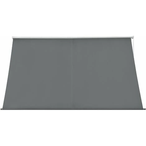 HELLOSHOP26 Brise-soleil Pare-soleil Auvent Pour Fixer Au Mur Rétractable Armature En Acier Gris 150 X 120 Cm - Gris 5 HELLOSHOP26 Brise-soleil Pare-soleil Auvent Pour Fixer Au Mur Rétractable Armature En Acier Gris 150 X 120 Cm - Gris – Image 3