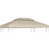TRUE DEAL Recouvrement De Remplacement D'auvent 310 G/m² 3 X 4 M Beige -Pergola Soldes 30811866 1