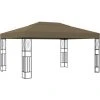 VidaXL Tonnelle 3x4 M Taupe Tissu - Taupe -Pergola Soldes 30820150 1
