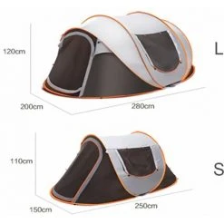 HAPPYSHOPPING Tente Exterieure Family Tente De Camping En Plein Air Ensemble Kaki Grand 10 HAPPYSHOPPING Tente Exterieure Family Tente De Camping En Plein Air Ensemble Kaki Grand -Pergola Soldes 30871356 4