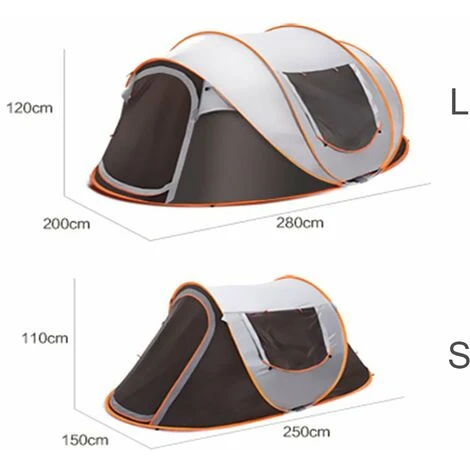 HAPPYSHOPPING Tente Exterieure Family Tente De Camping En Plein Air Ensemble Kaki Grand 6 HAPPYSHOPPING Tente Exterieure Family Tente De Camping En Plein Air Ensemble Kaki Grand – Image 4