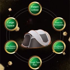 HAPPYSHOPPING Tente Exterieure Family Tente De Camping En Plein Air Ensemble Kaki Grand 11 HAPPYSHOPPING Tente Exterieure Family Tente De Camping En Plein Air Ensemble Kaki Grand -Pergola Soldes 30871356 5