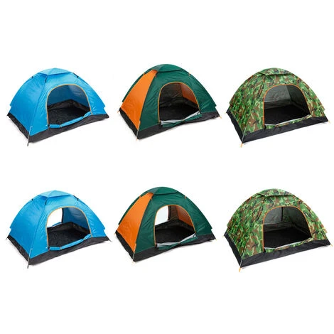 ASUPERMALL Tente Ouverte A Double Vitesse, Tente De Camping Escamotable, Sac De Transport, Orange Vert, Portes Doubles 3 ASUPERMALL Tente Ouverte A Double Vitesse, Tente De Camping Escamotable, Sac De Transport, Orange Vert, Portes Doubles