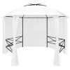 ASUPERMALL Chapiteau De Jardin Avec Rideaux 360x312x265 Cm Blanc 180 G/m² 1 ASUPERMALL Chapiteau De Jardin Avec Rideaux 360x312x265 Cm Blanc 180 G/m² -Pergola Soldes 31560048 1