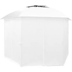 ASUPERMALL Chapiteau De Jardin Avec Rideaux 360x312x265 Cm Blanc 180 G/m² 10 ASUPERMALL Chapiteau De Jardin Avec Rideaux 360x312x265 Cm Blanc 180 G/m² -Pergola Soldes 31560048 4