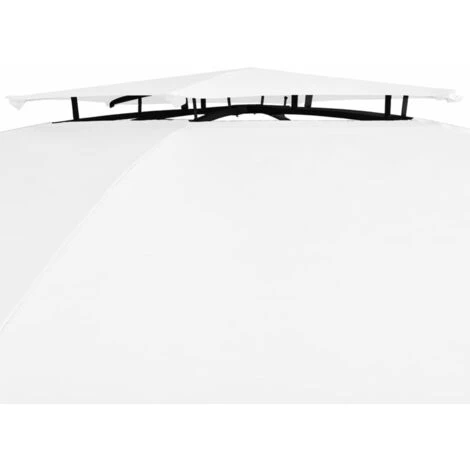 ASUPERMALL Chapiteau De Jardin Avec Rideaux 360x312x265 Cm Blanc 180 G/m² 7 ASUPERMALL Chapiteau De Jardin Avec Rideaux 360x312x265 Cm Blanc 180 G/m² – Image 5