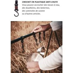 BEARSU Étagère Suspendu De Camping En Plein Air Barbecue Trepied Pour Cuisine Aluminium Lanterne Suspendu Accesoir Pour Tente -Pergola Soldes 31607712 4